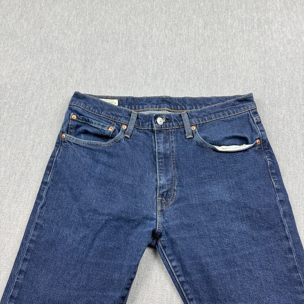 Levis Jeans Mens 34‎ Dark Blue 512 Wash Denim Slim Taper Premium Zip Fly Classic